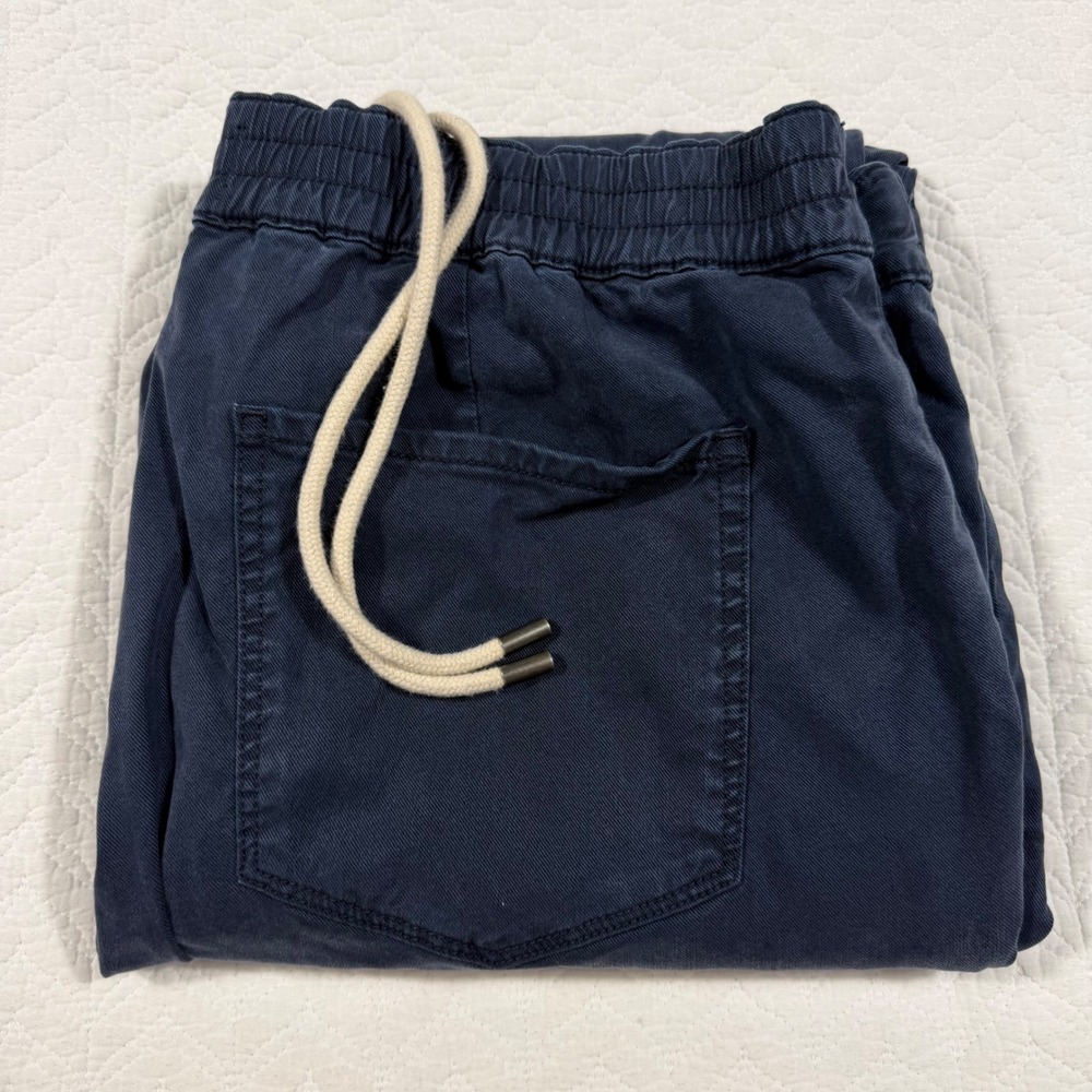 Paige Mens Navy Blue Lyocell Blend Drawstring Jogger Chino Pants 36x30 EUC